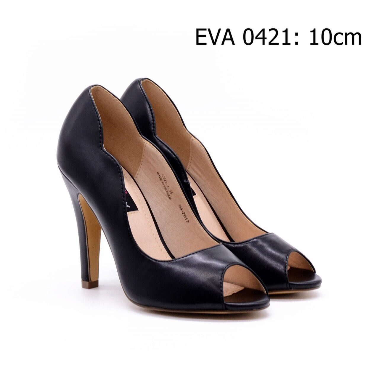 Giày cao gót hở mũi EVA0421 cao 10cm.